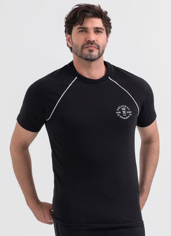 Camiseta em Algodão Preto