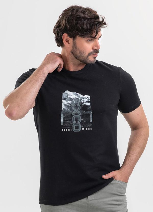 Camiseta em Algodão Preto
