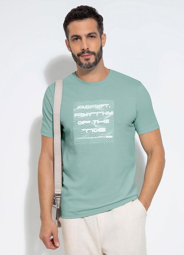 Vista 2 Camiseta em Algodão Verde Exco Exco