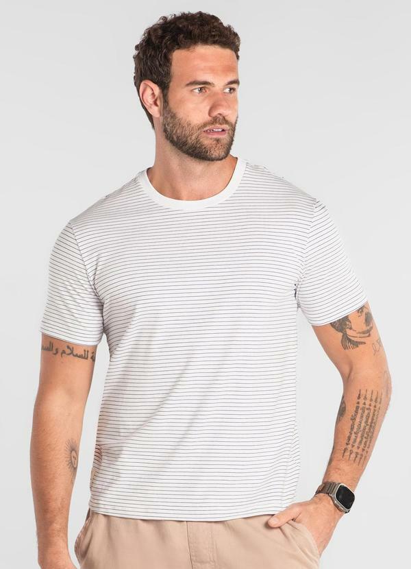 Vista 2 Camiseta em Cotton Listrado The Philippines Branco The Philippines