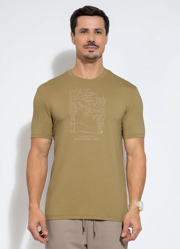 Camiseta em Malha Bege