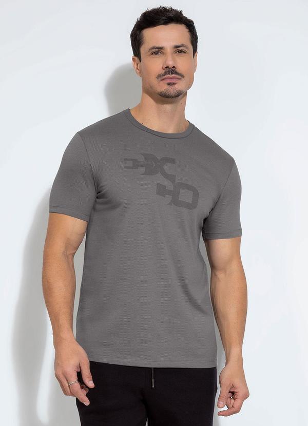 Camiseta em Malha Cinza