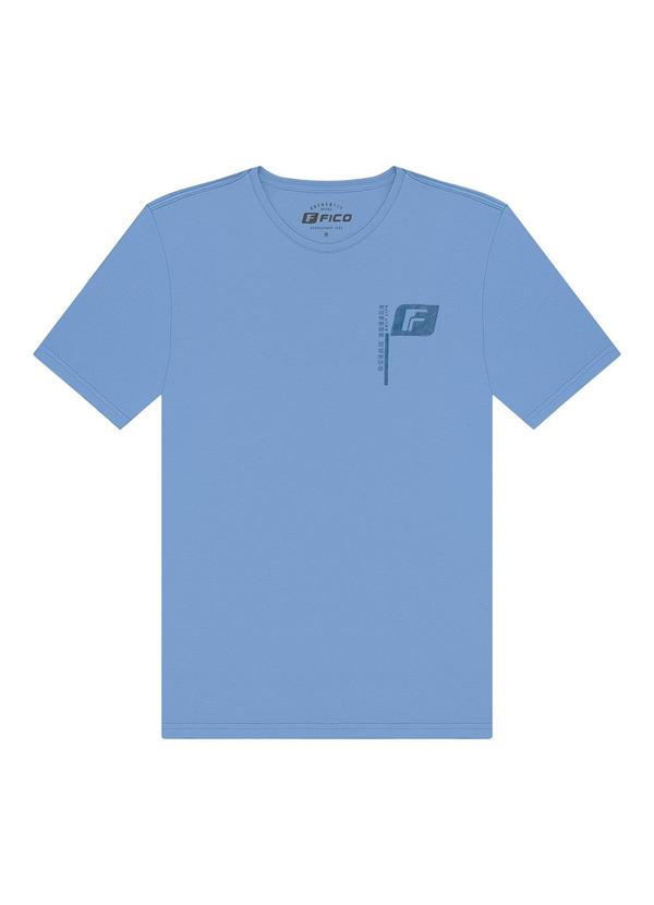 Camiseta em Malha com Elastano Azul