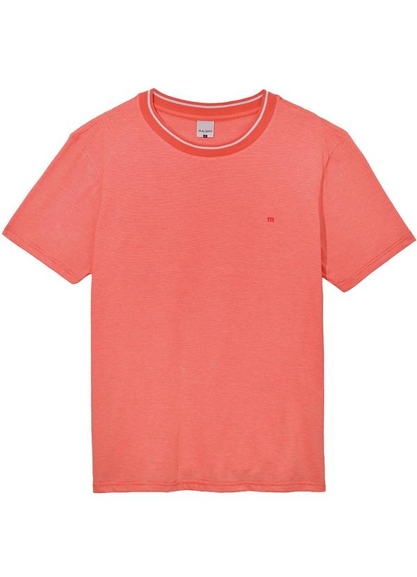 Vista 2 Camiseta em Malha Fio a Fio Salmão Malwee Malwee