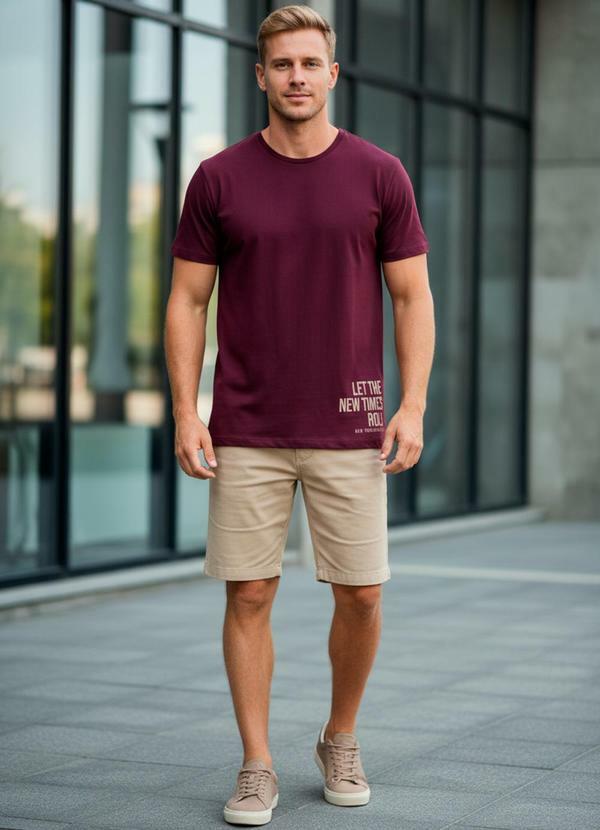 Camiseta em Malha Roxo