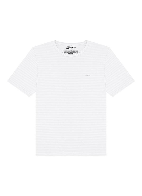 Camiseta em Malha Texturizada Branco