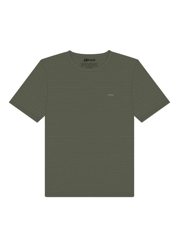 Camiseta em Malha Texturizada Verde