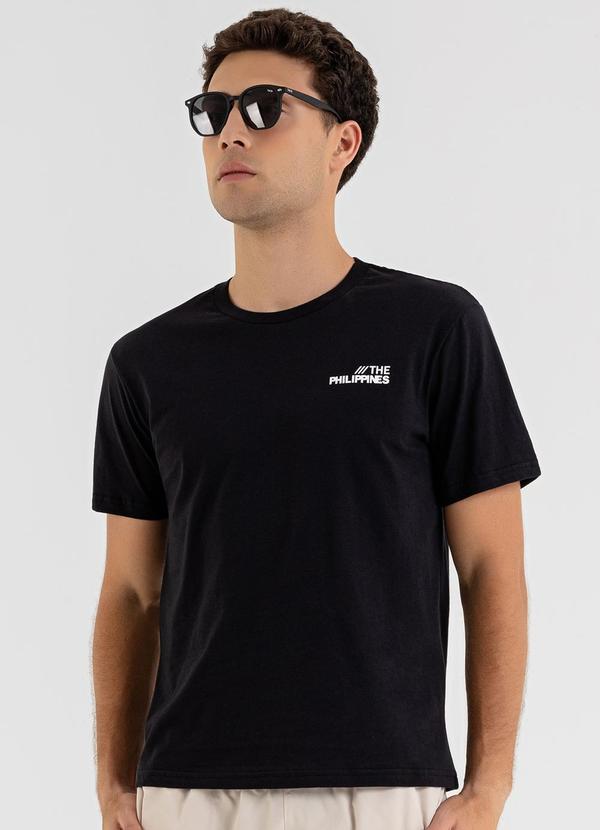 Camiseta em Meia Malha Preto