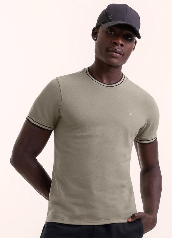 Camiseta em Piquet com Elastano Cinza