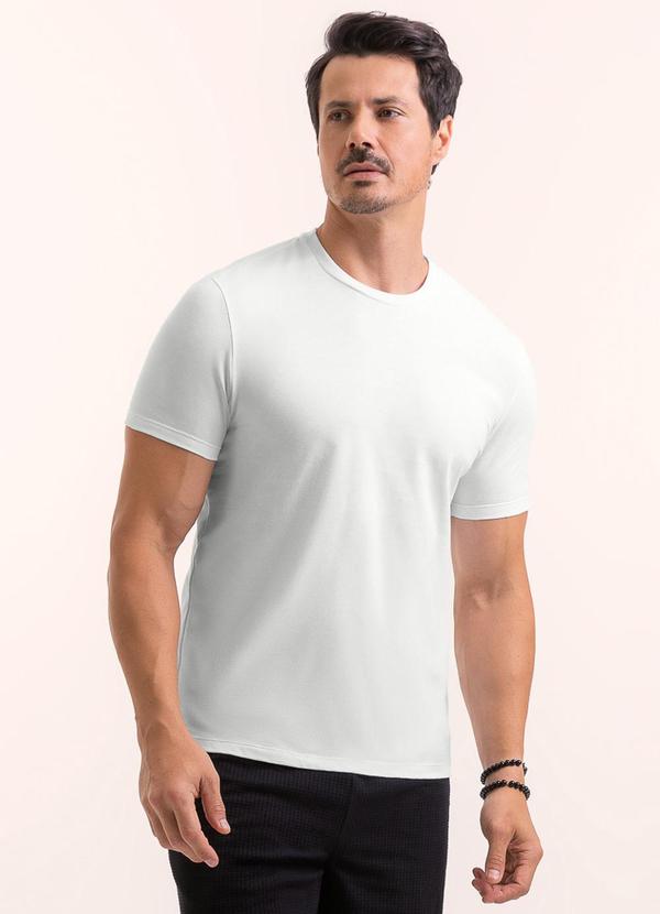 Camiseta em Ribana de Algodão Branco