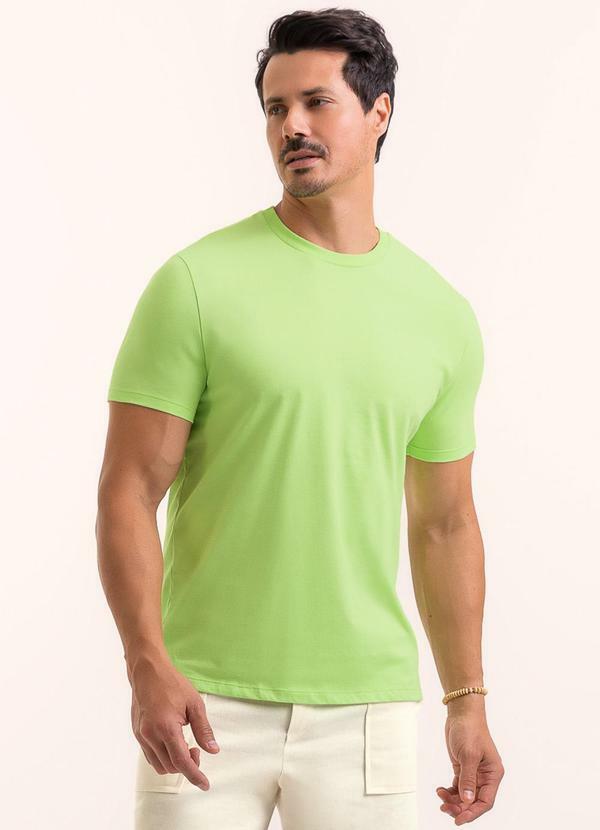 Camiseta em Ribana de Algodão Verde