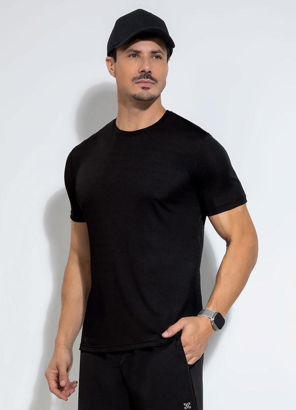 Vista 2 Camiseta em Tecido Tecnológico Preto Exco Exco