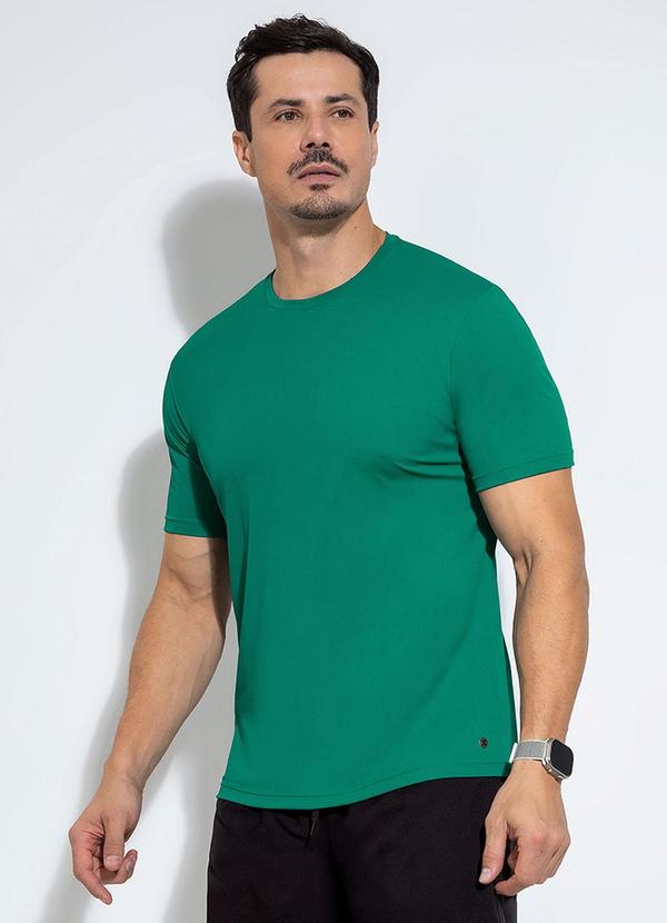 Vista 2 Camiseta em Tecido Tecnológico Verde Exco Exco