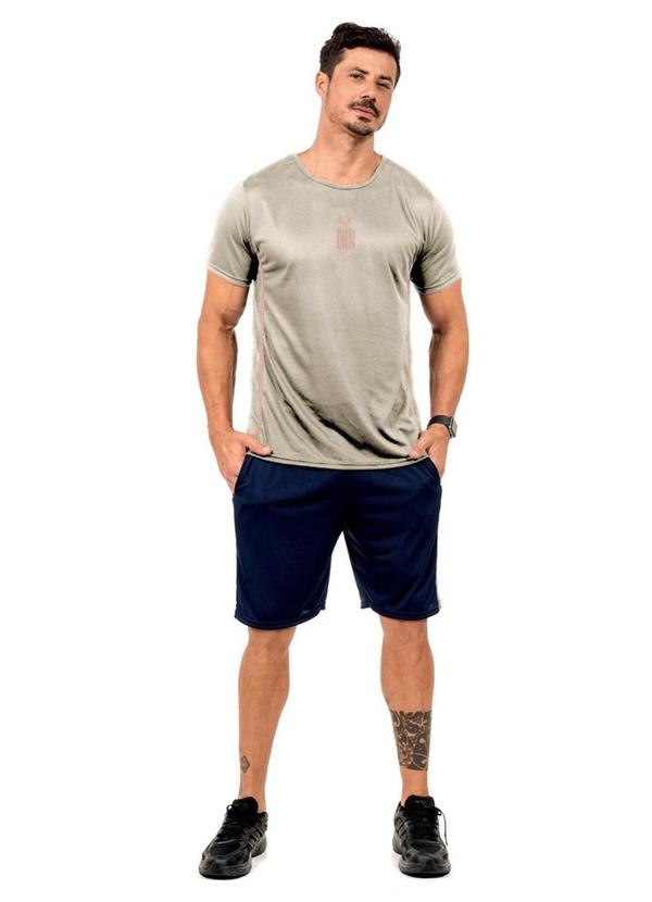 Camiseta Estampa Masculina Bege