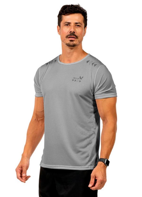 Camiseta Estampa Masculina Cinza