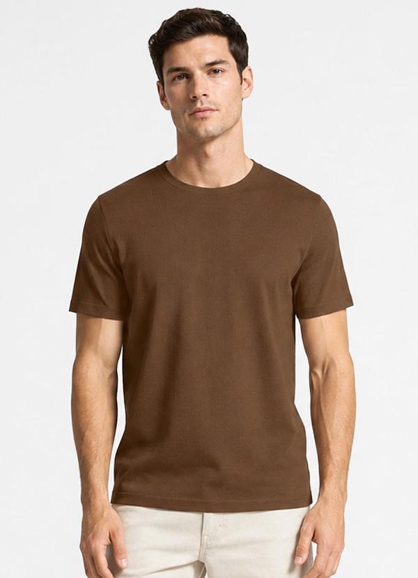 Camiseta Feminina Básica em Algodão Bege