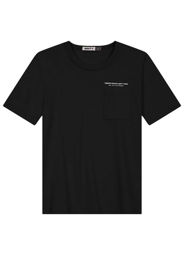 Vista 2 Camiseta Juvenil Masculino em Malhão Fruit Preto MINTY MINTY