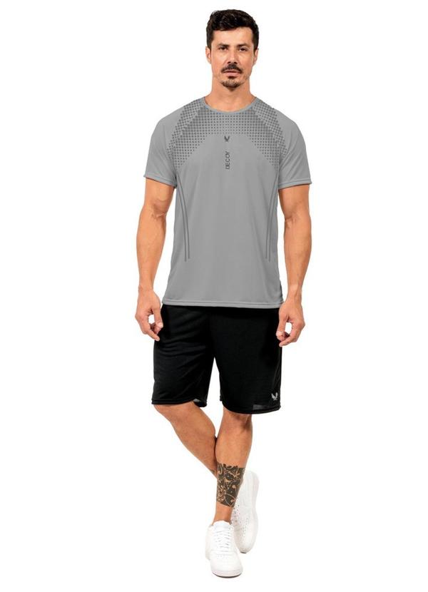 Camiseta Leve Masculina Cinza