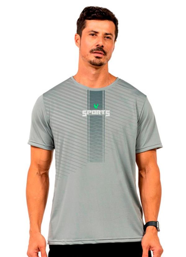 Camiseta Leve Masculina Cinza