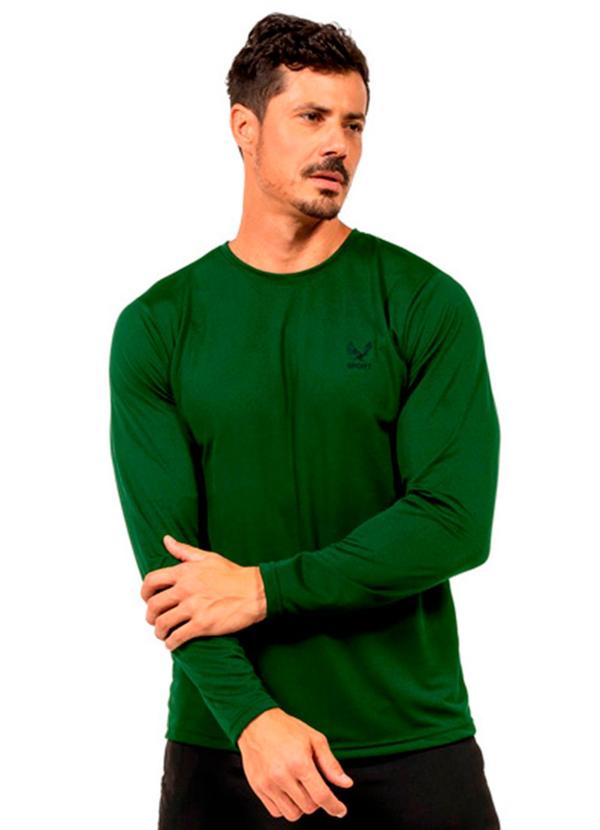 Camiseta Manga Longa Masculina Verde