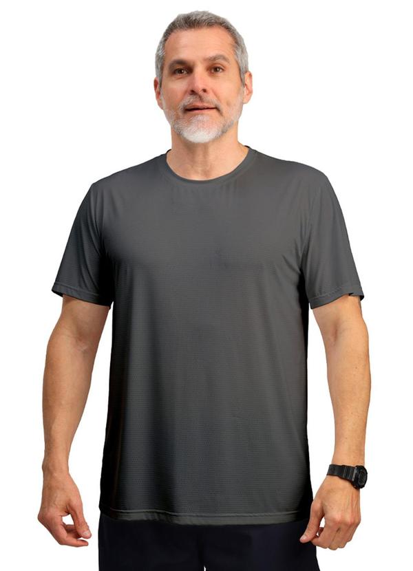 Vista 2 Camiseta M/C Dry Poliamida Furadinha Imp. Chumbo Biogás Biogás