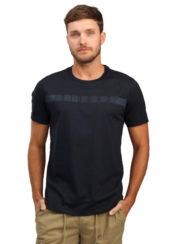 Vista 2 Camiseta M/C Malha Premium Marinho Biogás Biogás