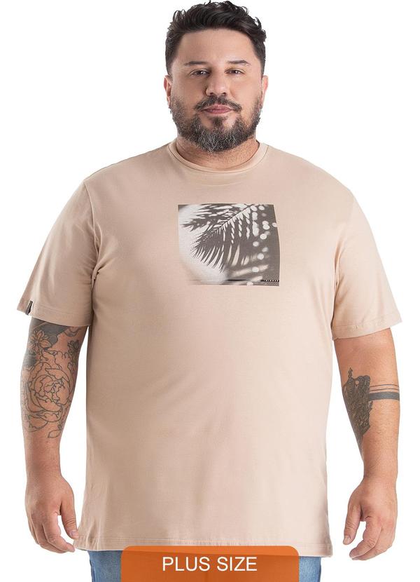 Camiseta M/C Meia Malha Bege