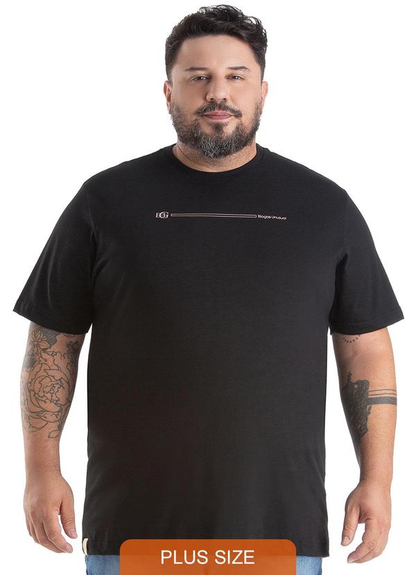 Camiseta M/C Meia Malha Preto