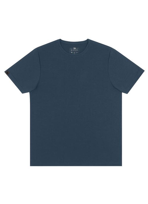 Camiseta M/C Meia Malha Pv c/ Elastano Azul