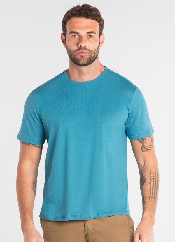 Vista 2 Camiseta Manga Curta Masculina Just Basic Azul JUST BASIC