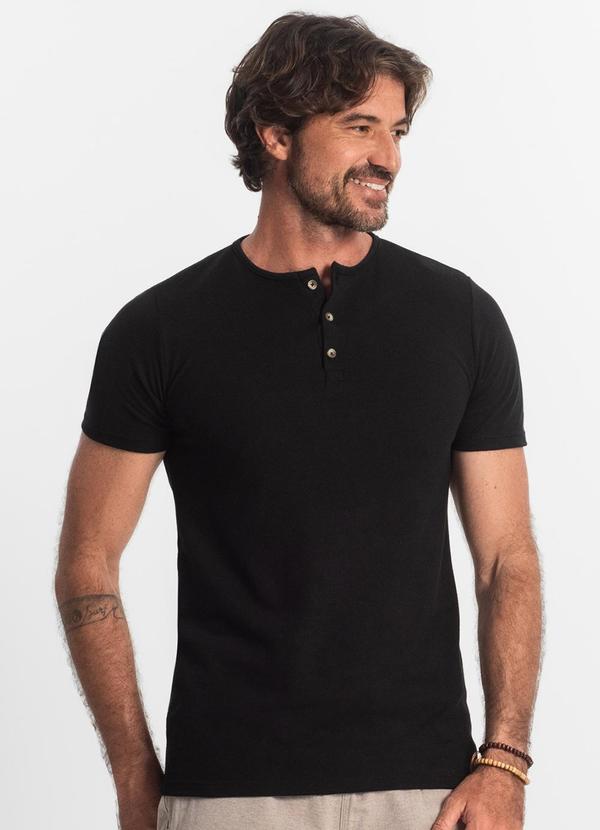 Camiseta Manga Curta Masculino Adulto Preto