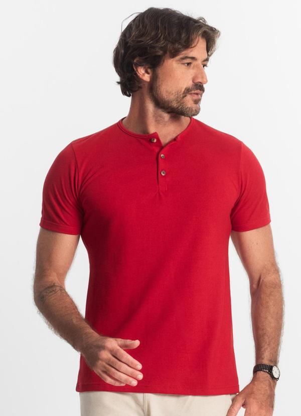 Vista 2 Camiseta Manga Curta Masculino Adulto Vermelho Select Select