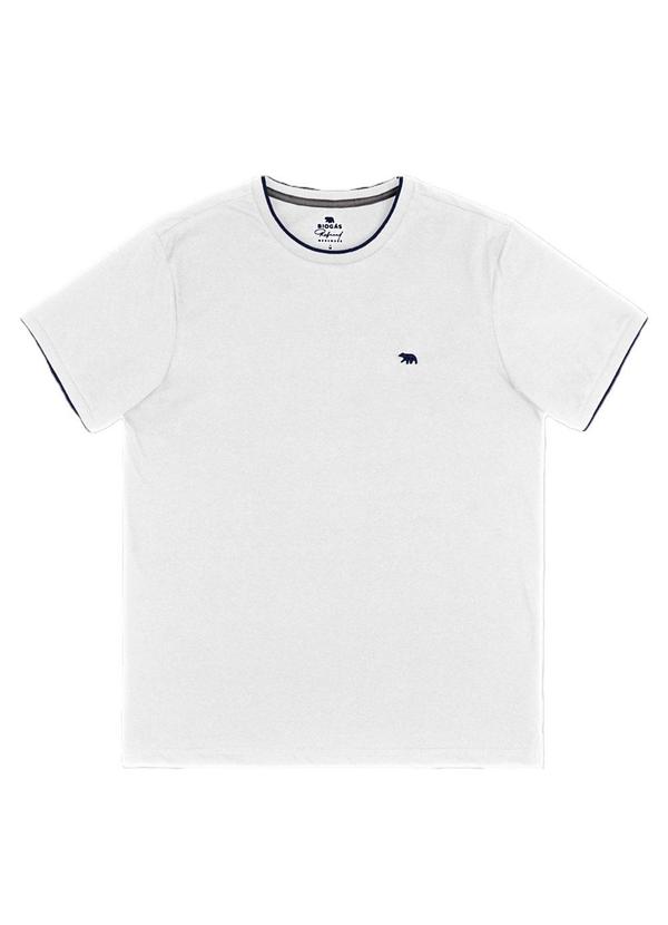 Camiseta Manga Curta Meia Malha Branco