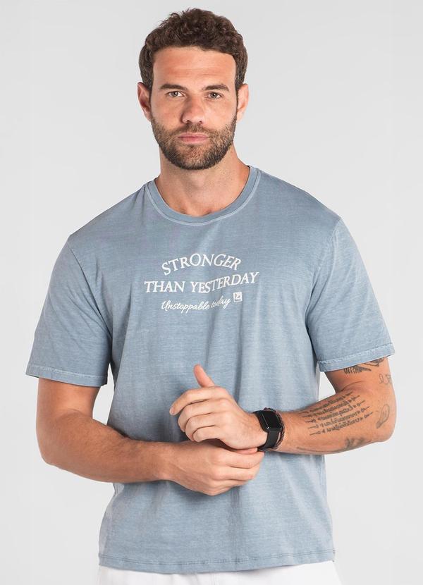 Camiseta Masculina Algodão Azul