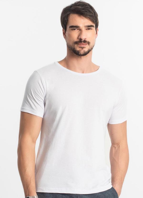 Vista 2 Camiseta Masculina Básica Branco Select Select