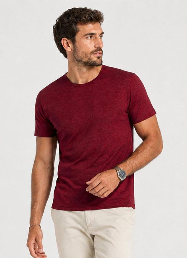 Camiseta Masculina Básica Malha Rover Vermelho