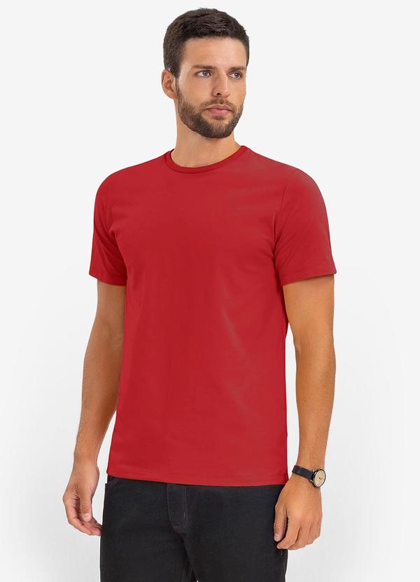 Camiseta Masculina Básica Manga Curta Vermelho