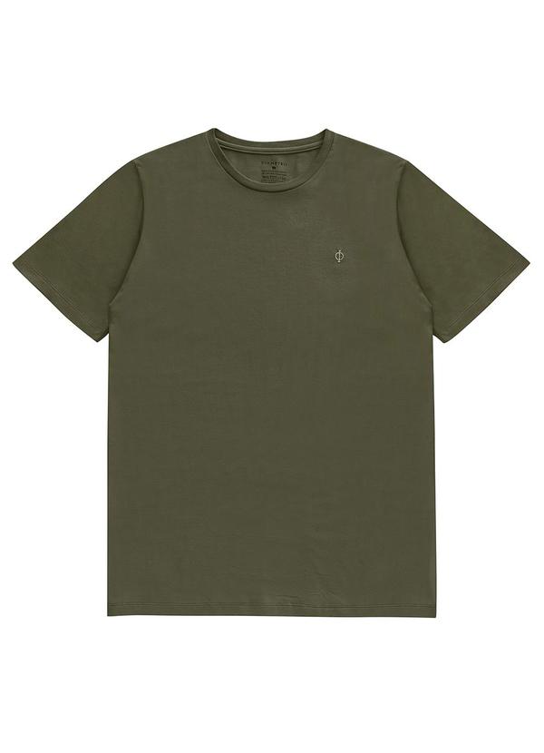 Vista 2 Camiseta Masculina Basica Verde Diametro Diametro