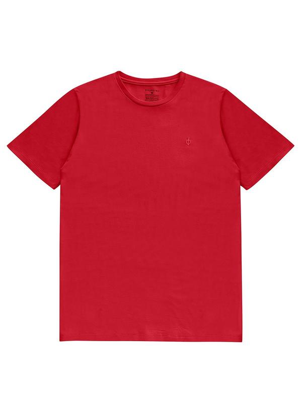 Vista 2 Camiseta Masculina Basica Vermelho Diametro Diametro