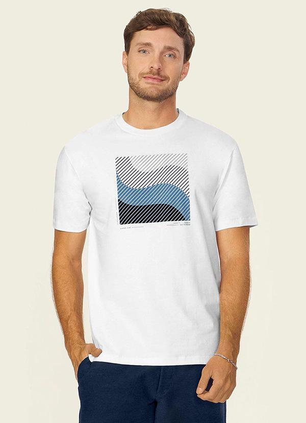 Camiseta Masculina Cotton Leve Uv Branco