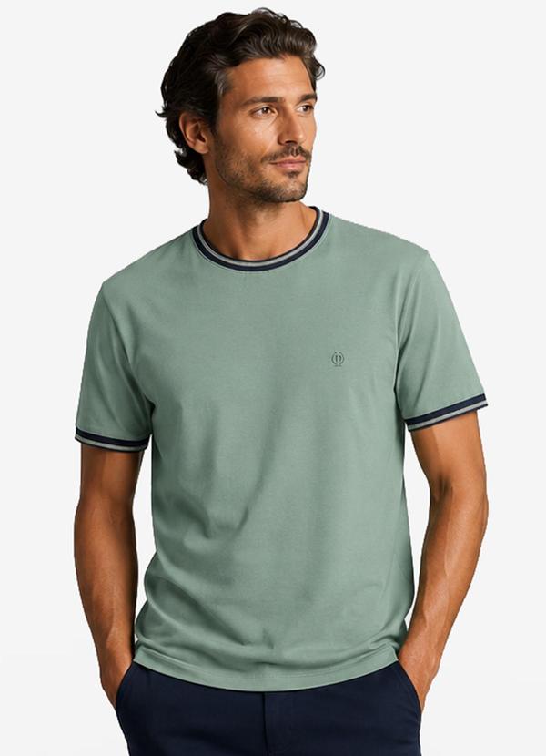 Camiseta Masculina Cotton Leve Uv Verde