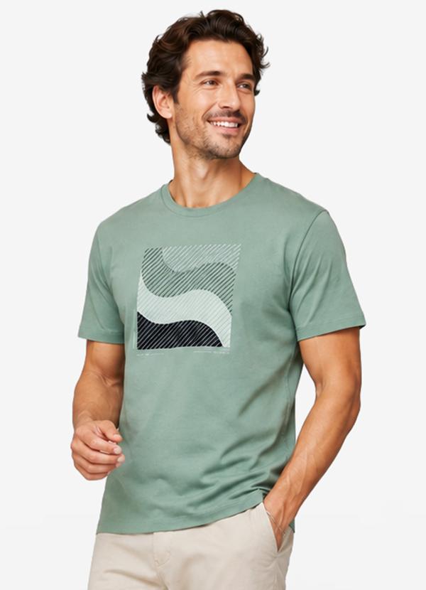 Camiseta Masculina Cotton Leve Uv Verde