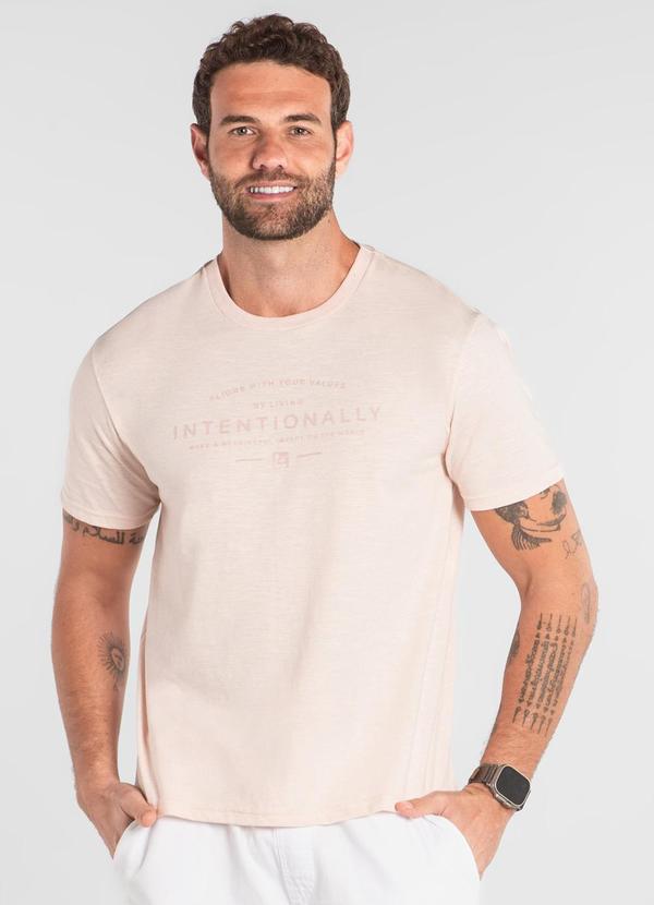 Vista 2 Camiseta Masculina em Algodão The Philippines Rosa The Philippines