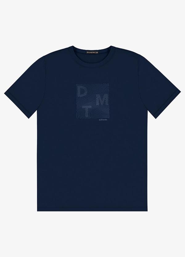 Camiseta Masculina em Meia Malha Azul