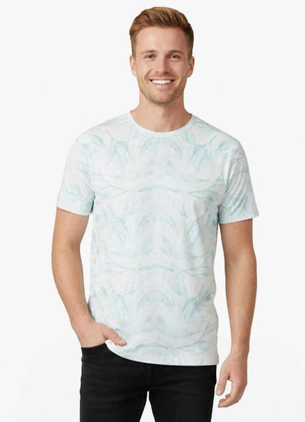 Vista 2 Camiseta Masculina em Meia Malha Azul Select Select