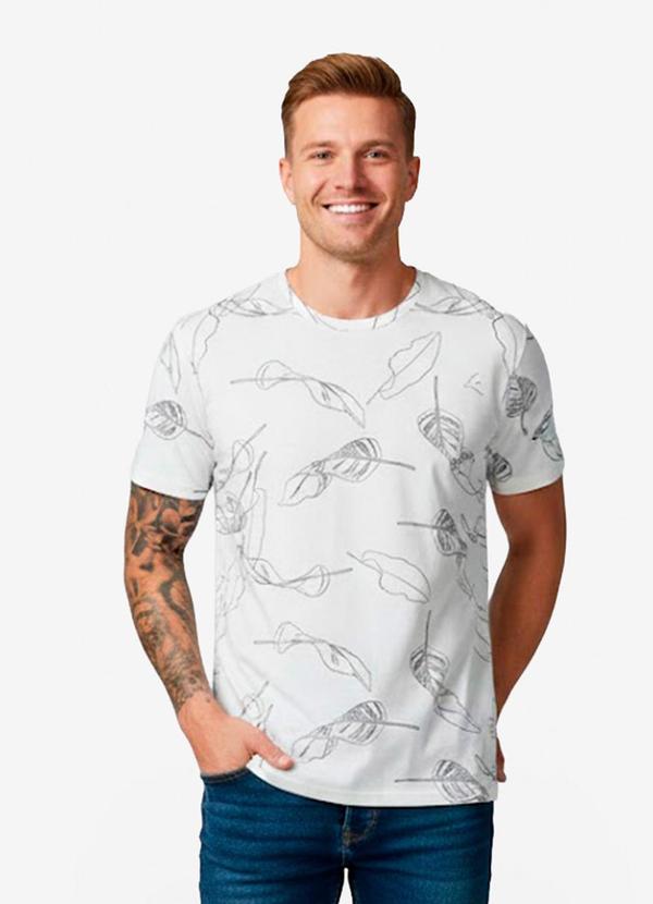 Camiseta Masculina em Meia Malha Bege