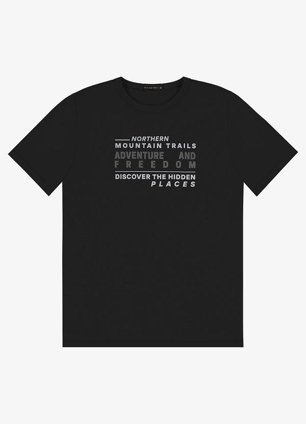 Camiseta Masculina em Meia Malha Preto