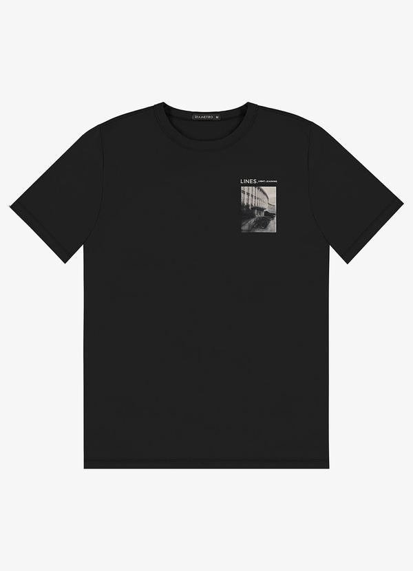 Camiseta Masculina em Meia Malha Preto