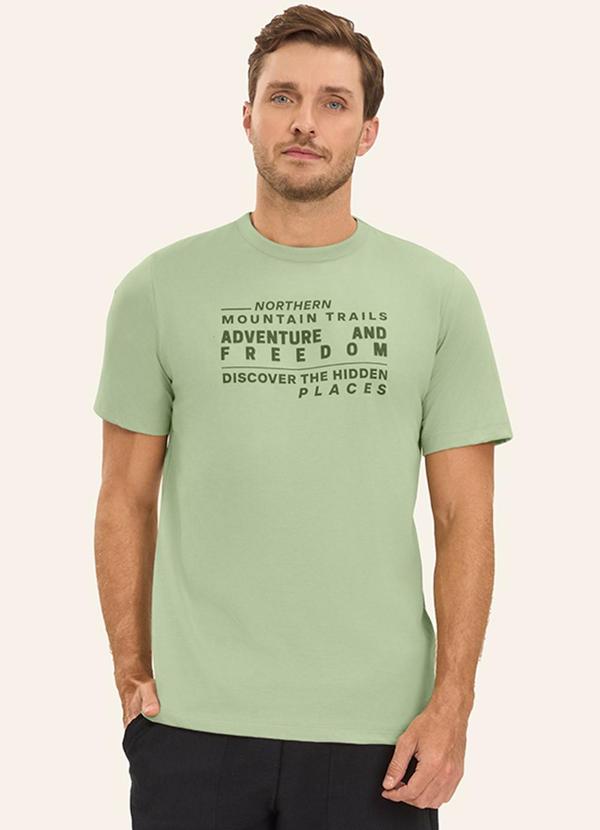 Camiseta Masculina em Meia Malha Verde