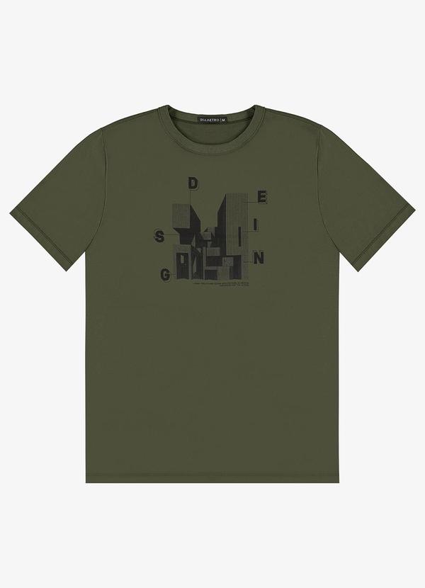 Camiseta Masculina em Meia Malha Verde